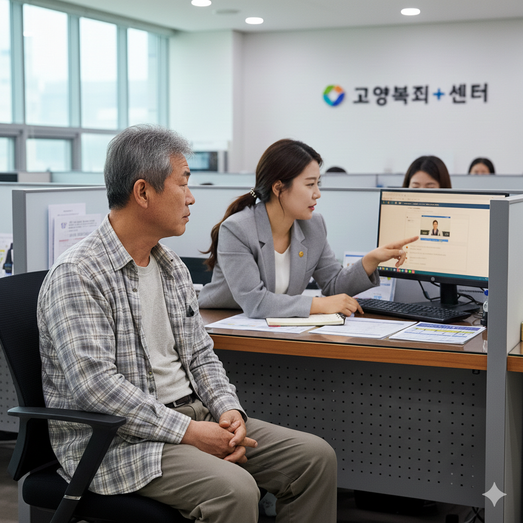 국민취업지원제도에 대해
고용복지센터에서 구직 상담을 받고 있는 실업인