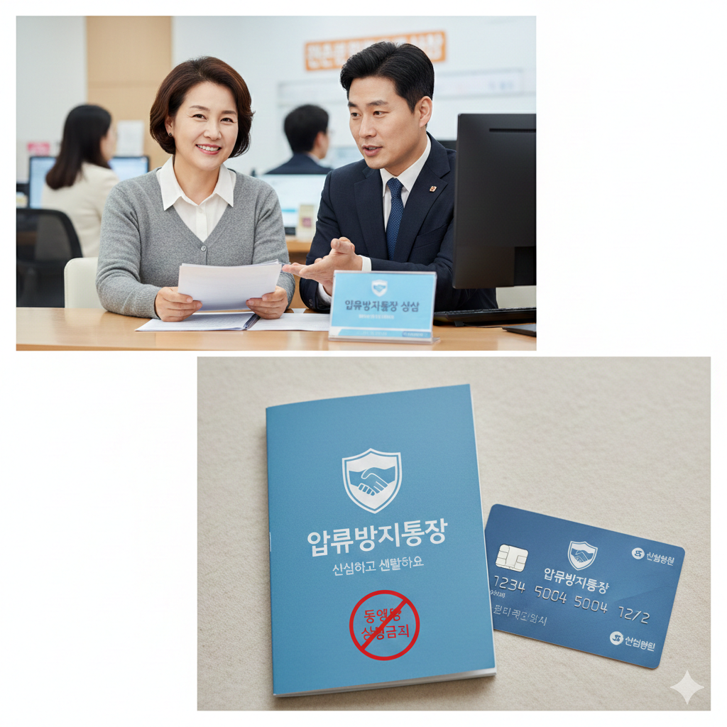 압류방지통장을 개설하기 위해 상담받은 이미지
